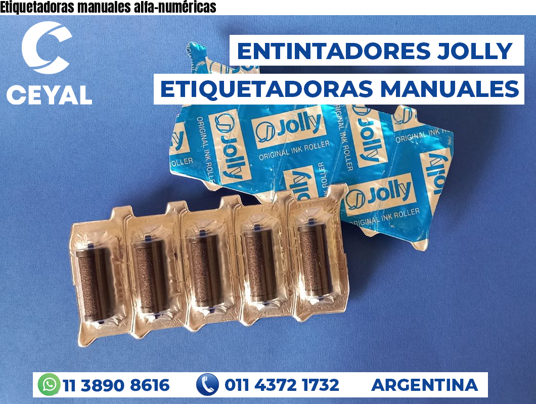 Etiquetadoras manuales alfa-numéricas