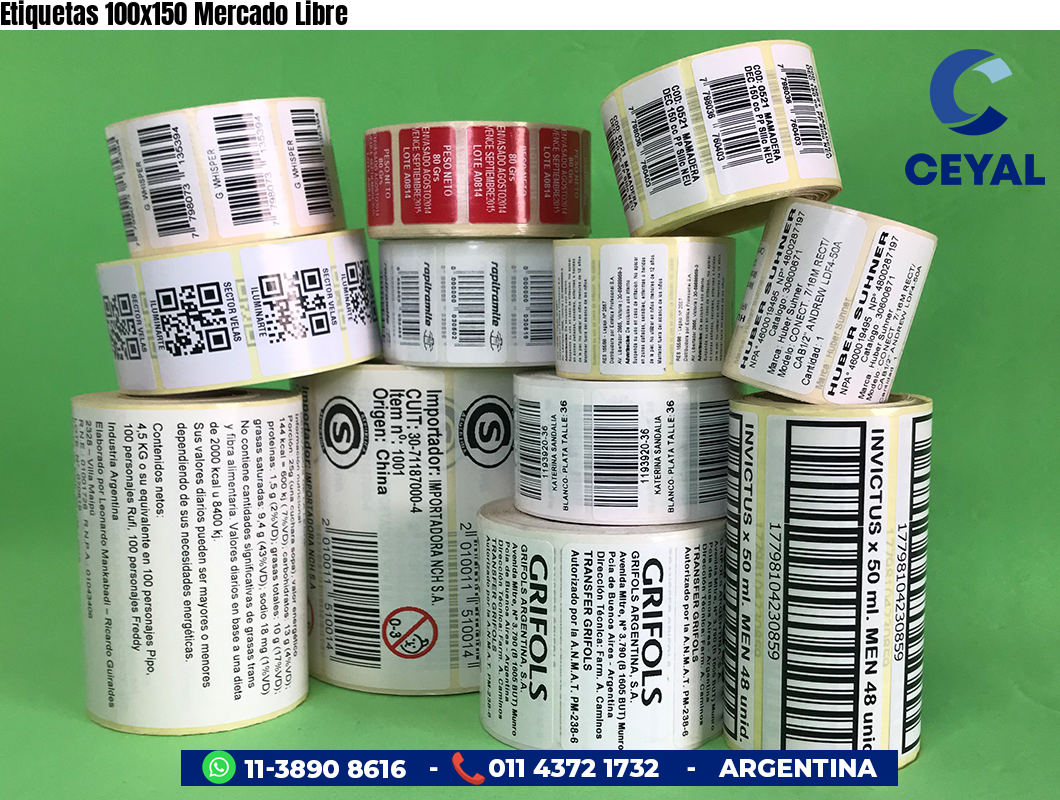 Etiquetas 100x150 Mercado Libre