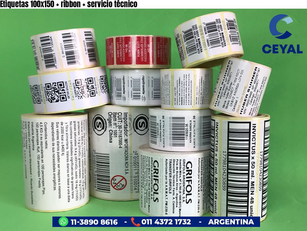 Etiquetas 100x150   ribbon   servicio técnico