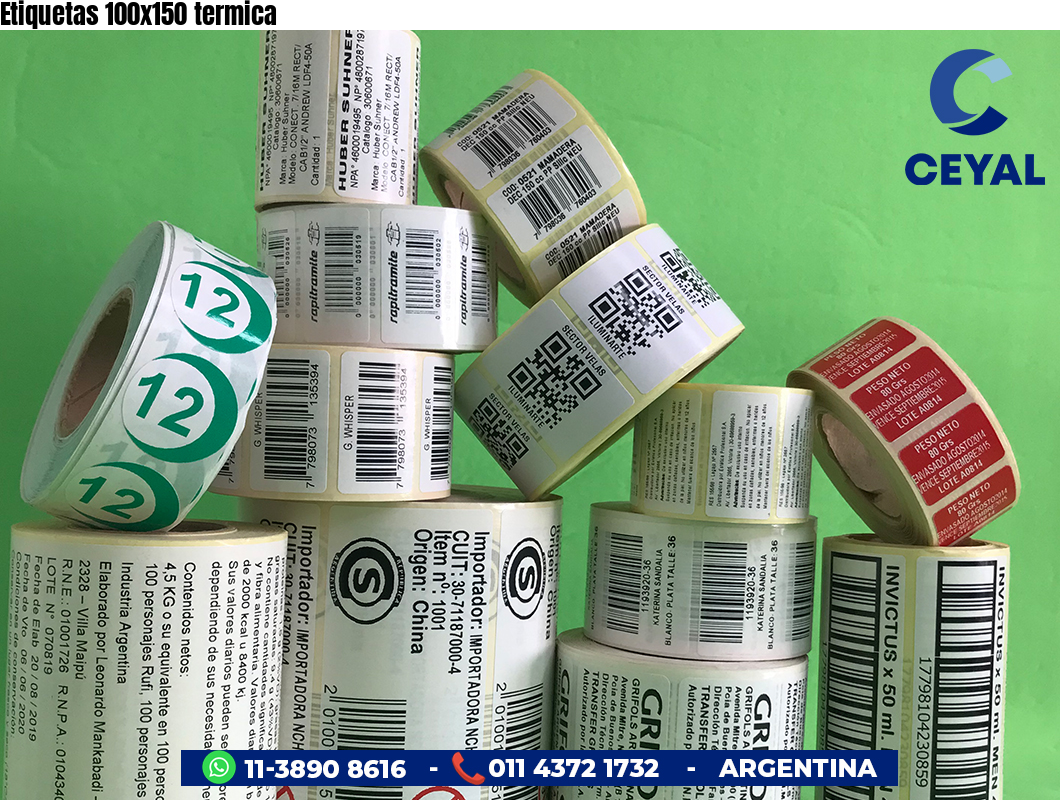 Etiquetas 100x150 termica