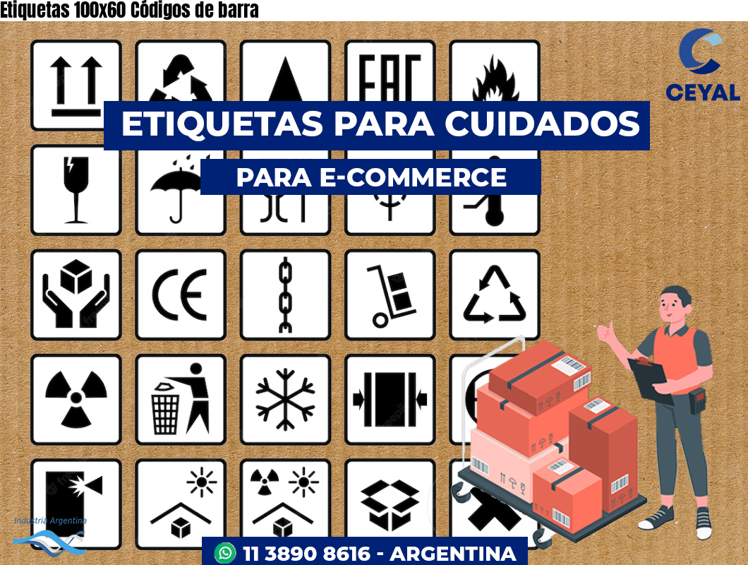 Etiquetas 100x60 Códigos de barra