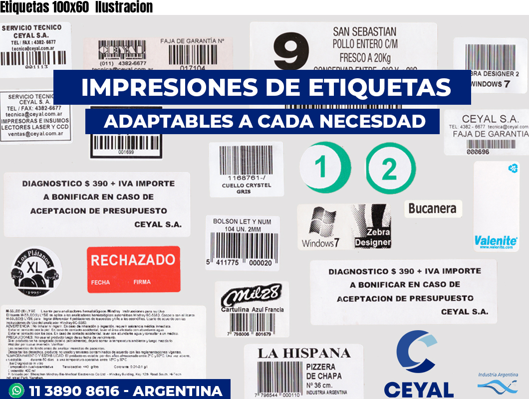 Etiquetas 100x60 Ilustracion