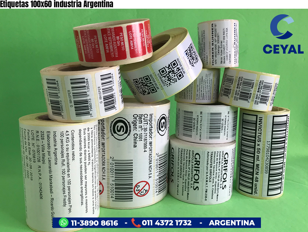 Etiquetas 100x60 industria Argentina