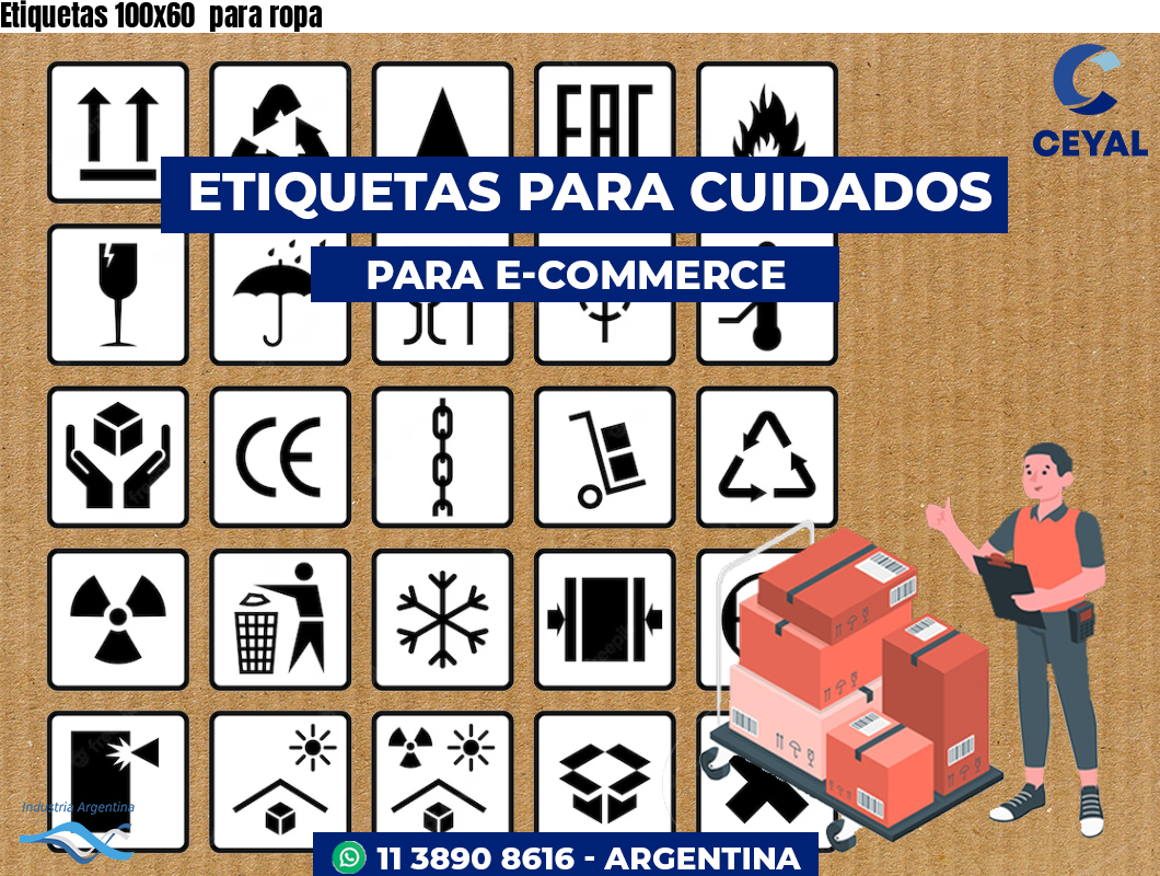 Etiquetas 100x60 para ropa