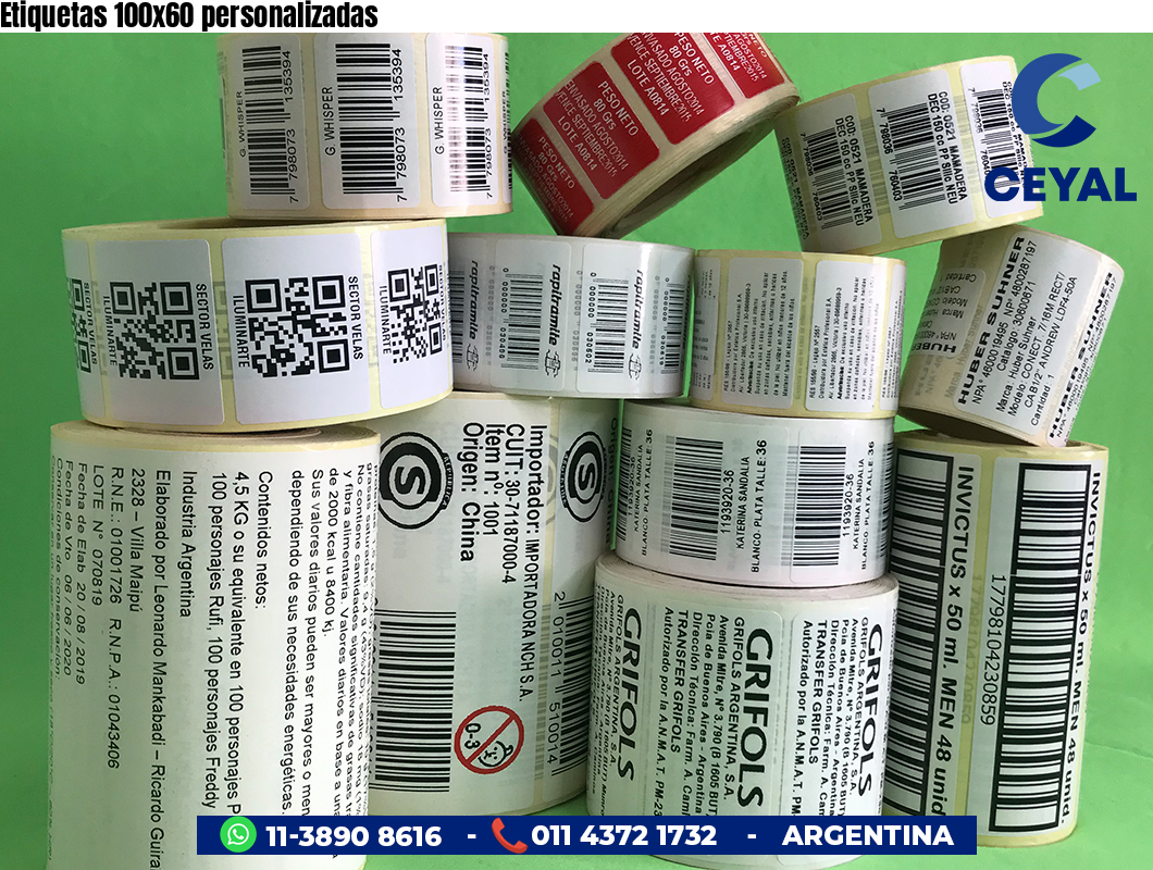 Etiquetas 100x60 personalizadas
