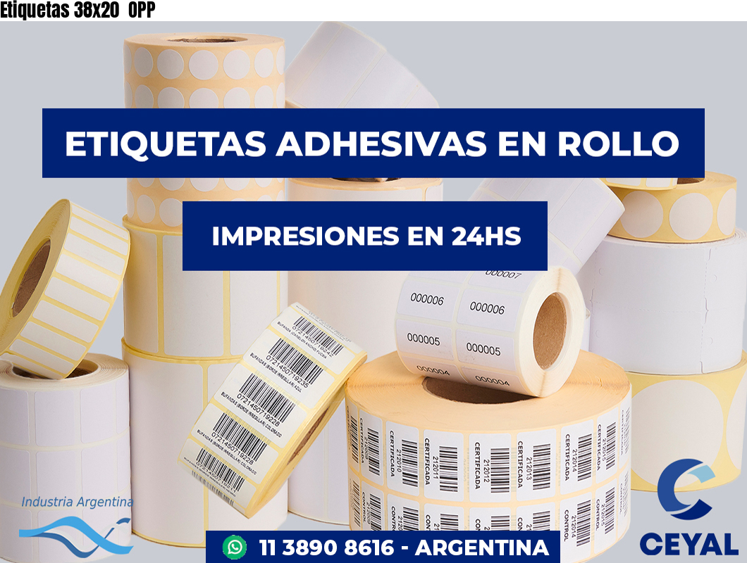 Etiquetas 38x20 OPP