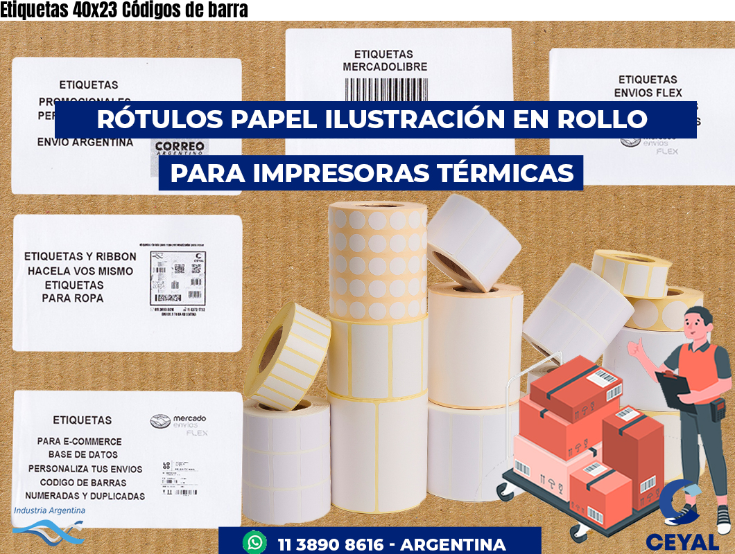 Etiquetas 40x23 Códigos de barra