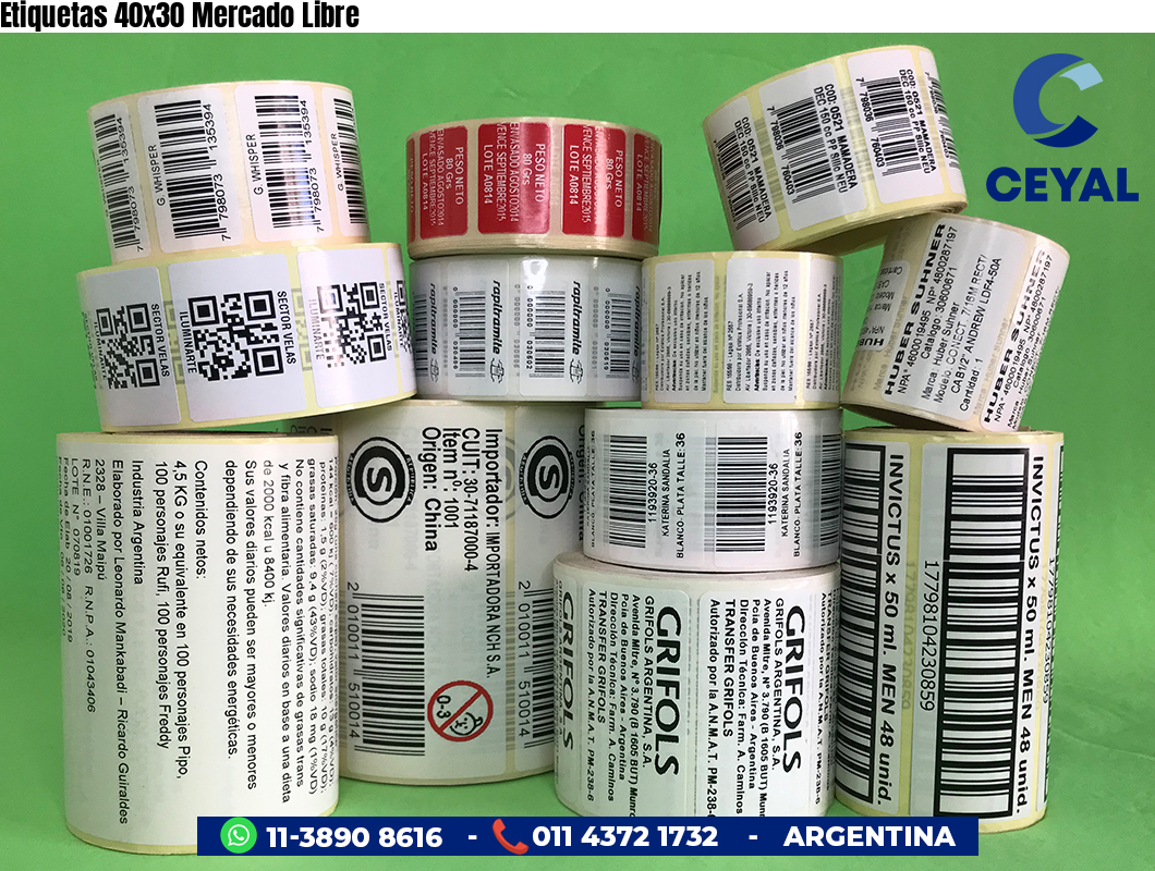 Etiquetas 40x30 Mercado Libre