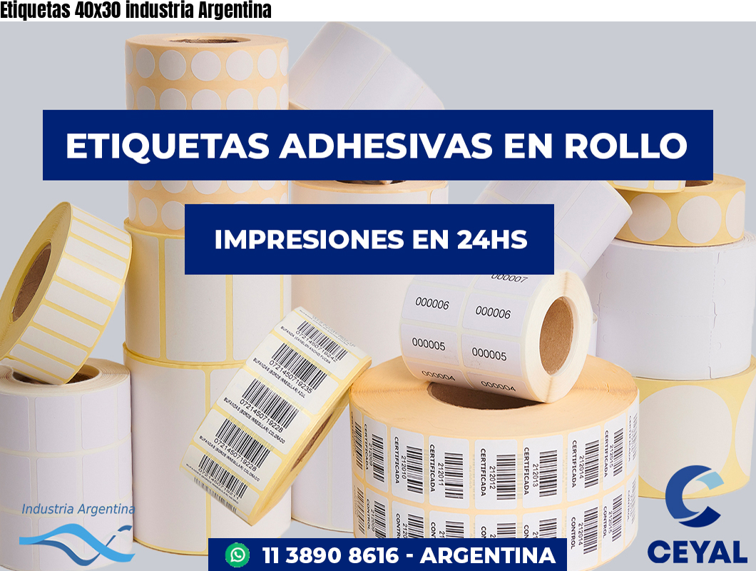 Etiquetas 40x30 industria Argentina