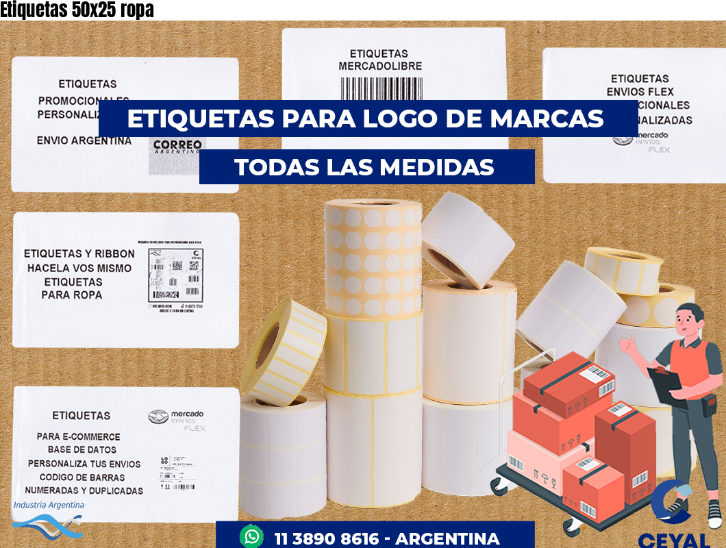 Etiquetas 50x25 ropa