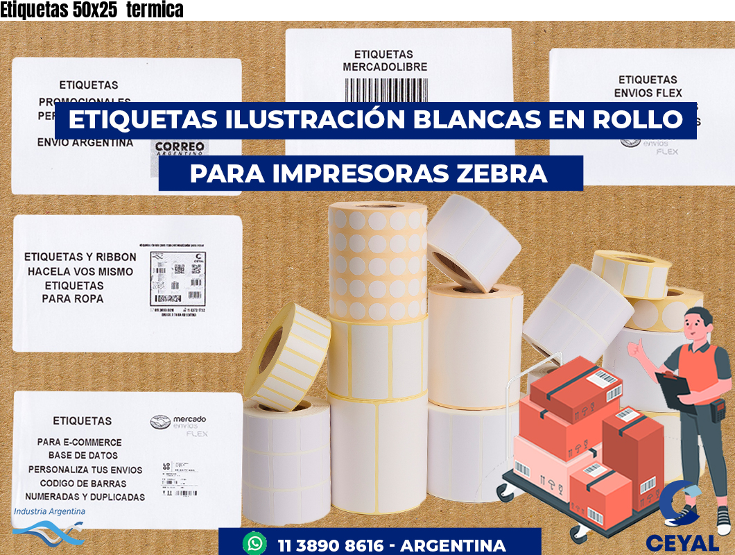 Etiquetas 50x25  termica