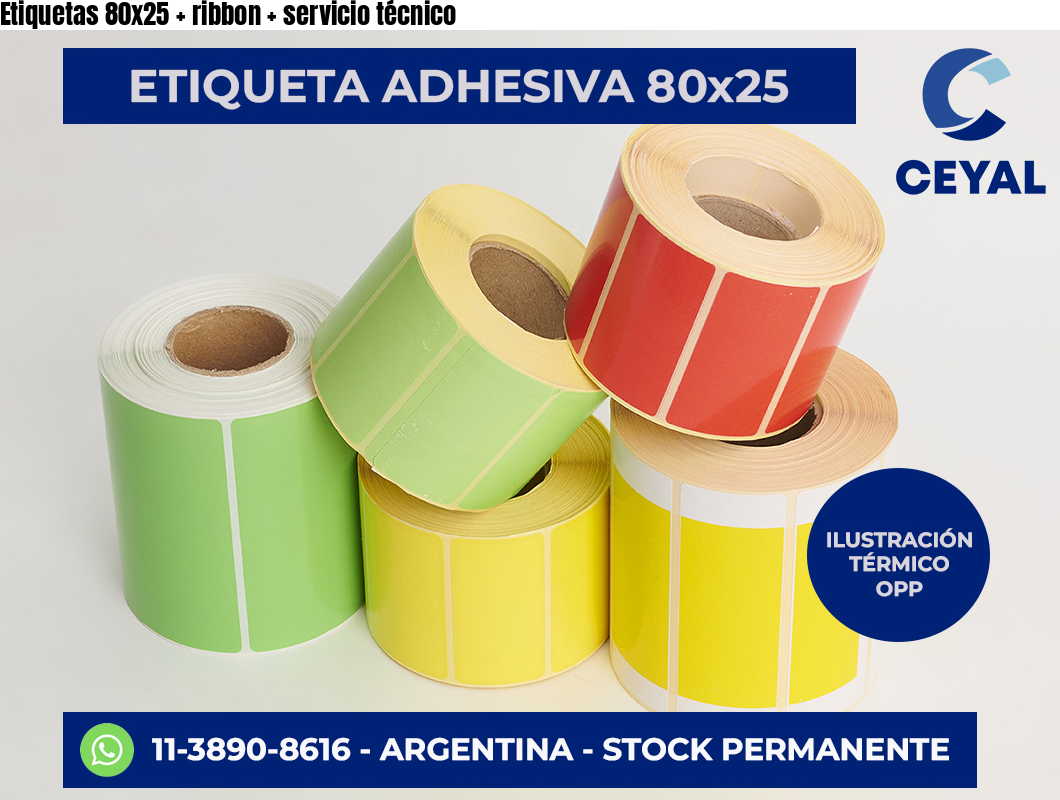 Etiquetas 80×25   ribbon   servicio técnico