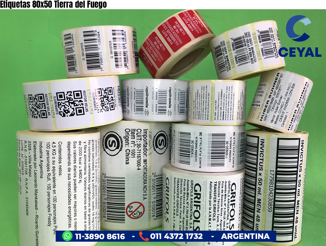 Etiquetas 80x50 Tierra del Fuego