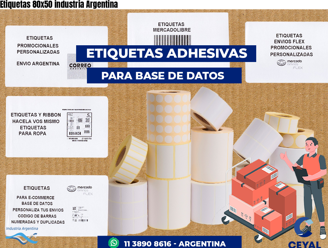 Etiquetas 80x50 industria Argentina