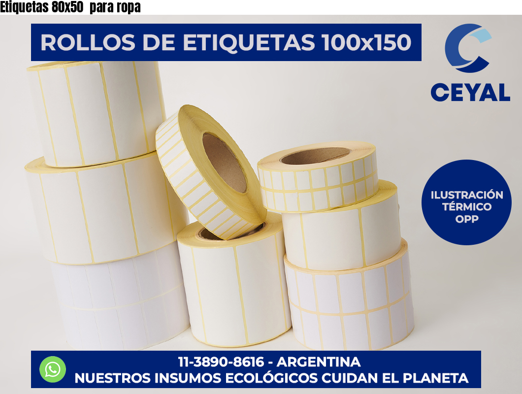 Etiquetas 80×50  para ropa