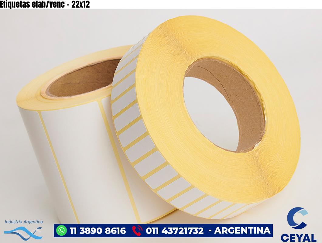 Etiquetas elab/venc - 22x12