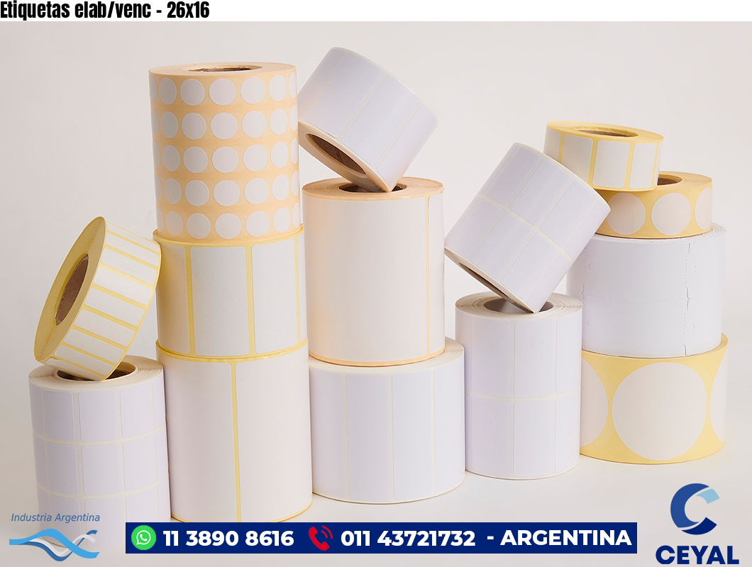 Etiquetas elab/venc - 26x16