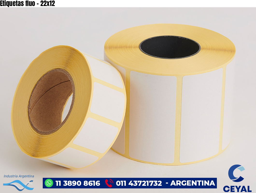 Etiquetas fluo - 22x12