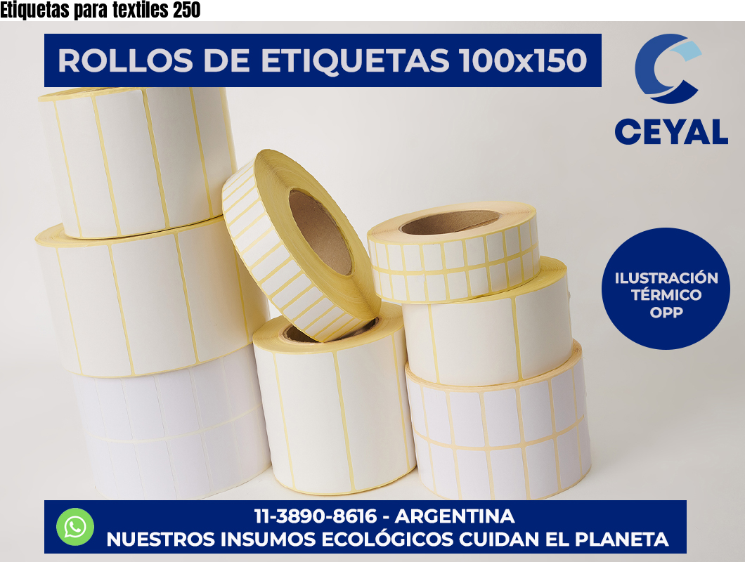 Etiquetas para textiles 250