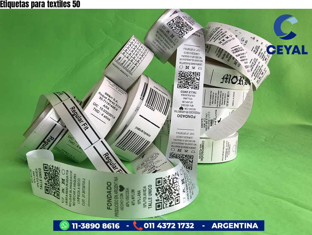 Etiquetas para textiles 50
