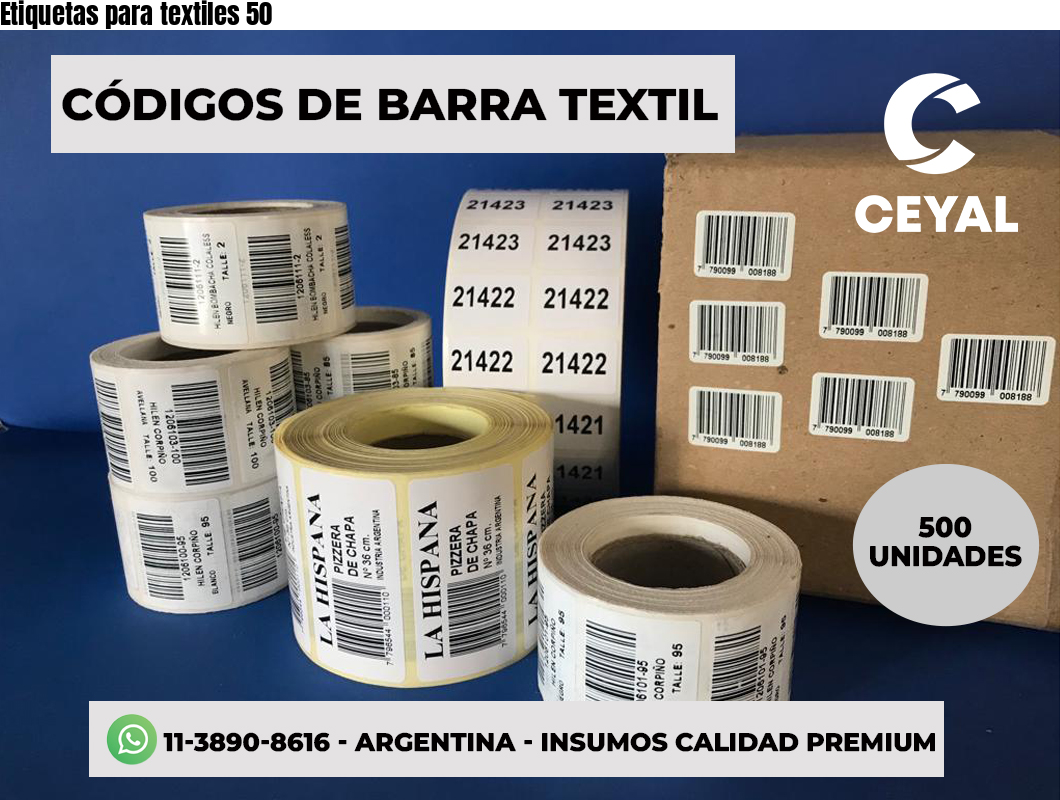 Etiquetas para textiles 50