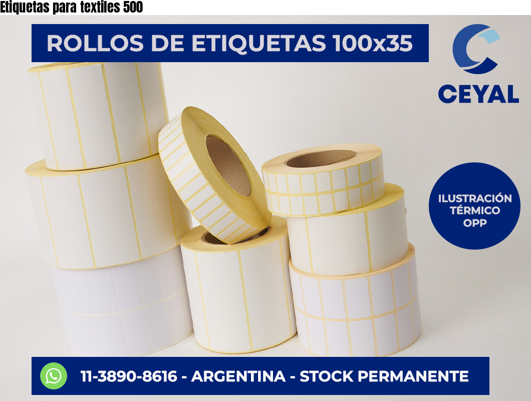 Etiquetas para textiles 500