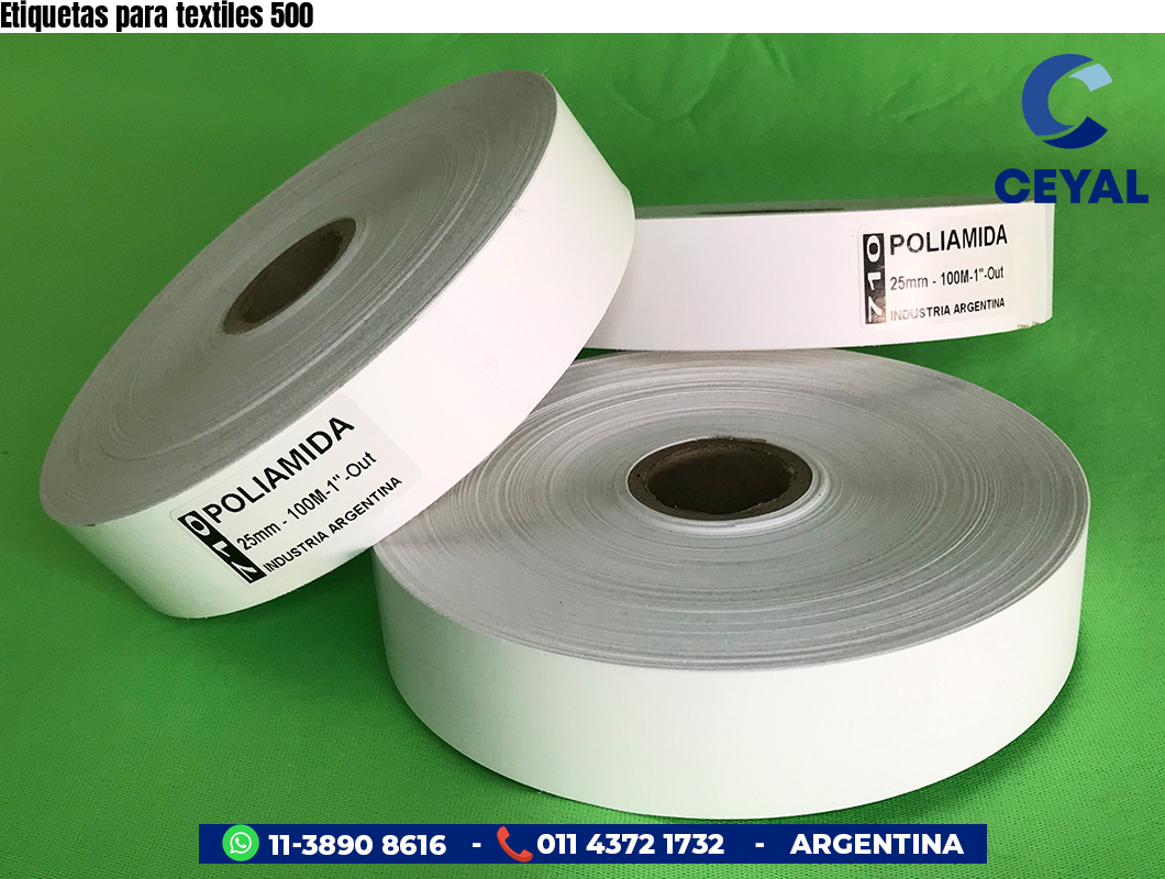 Etiquetas para textiles 500