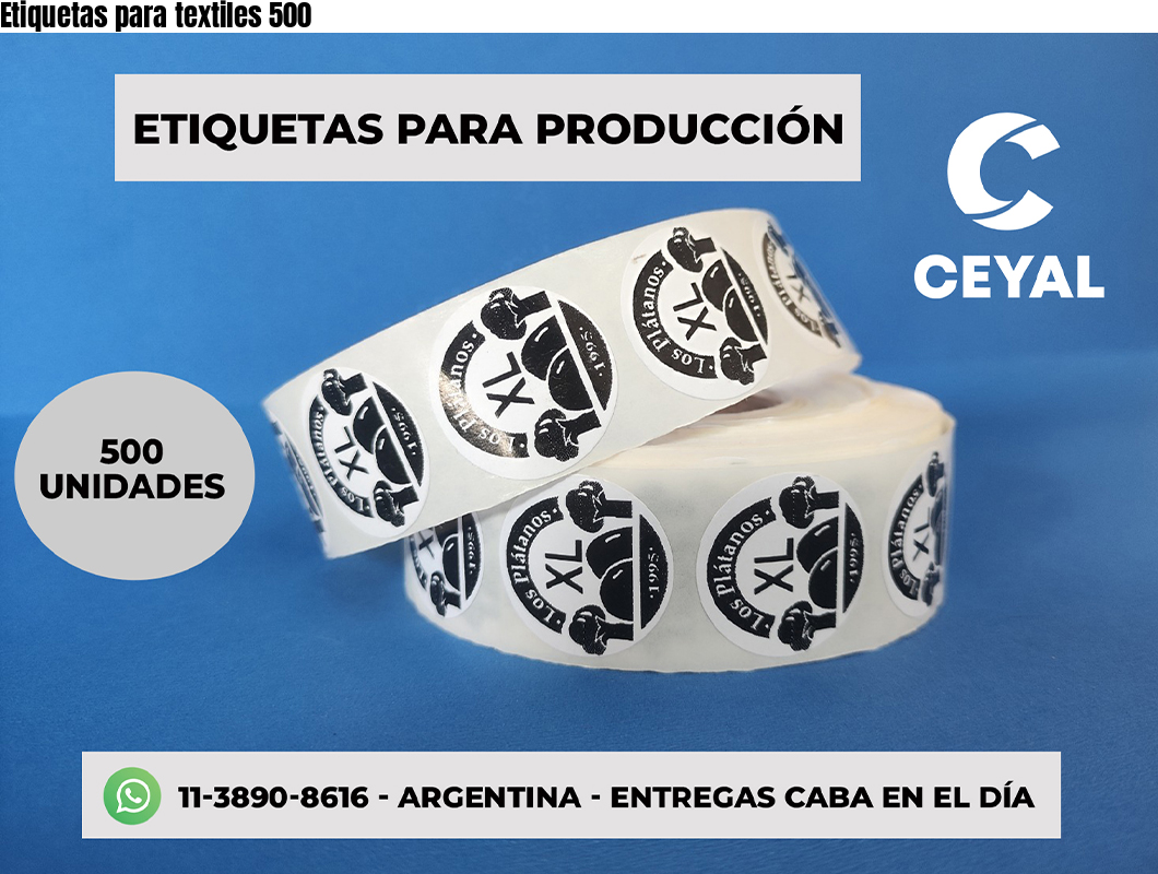 Etiquetas para textiles 500