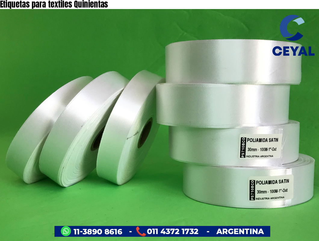Etiquetas para textiles Quinientas