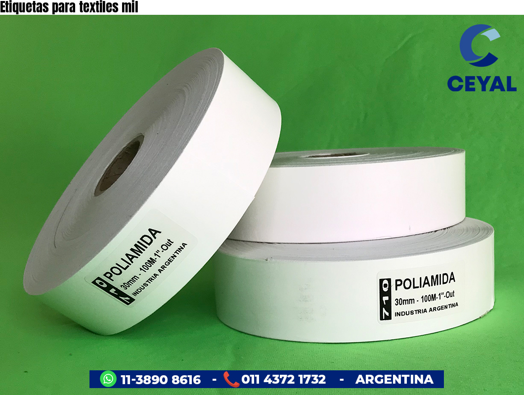 Etiquetas para textiles mil