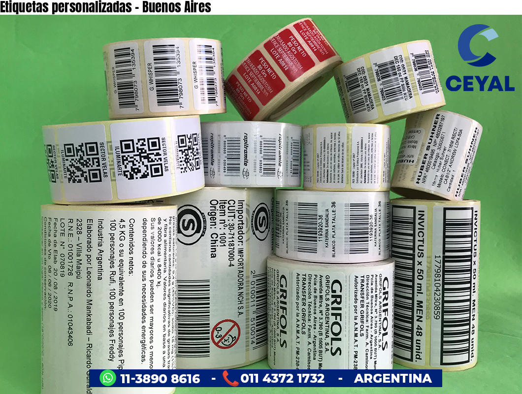 Etiquetas personalizadas - Buenos Aires
