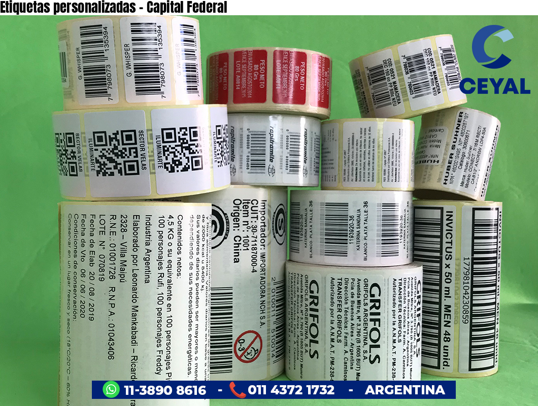 Etiquetas personalizadas - Capital Federal