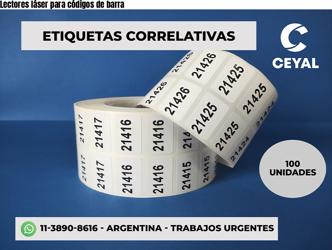 Lectores láser para códigos de barra