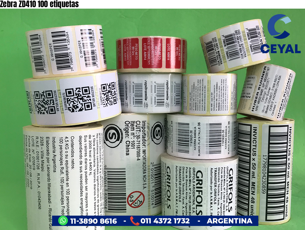 Zebra ZD410 100 etiquetas
