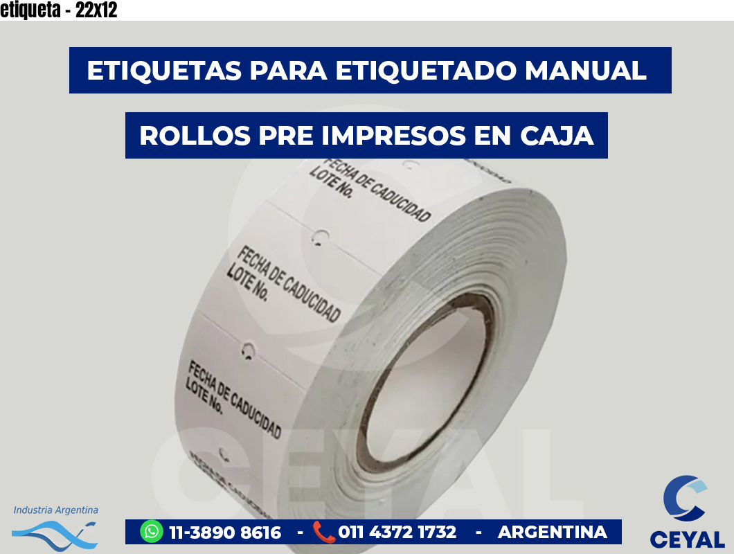 etiqueta - 22x12