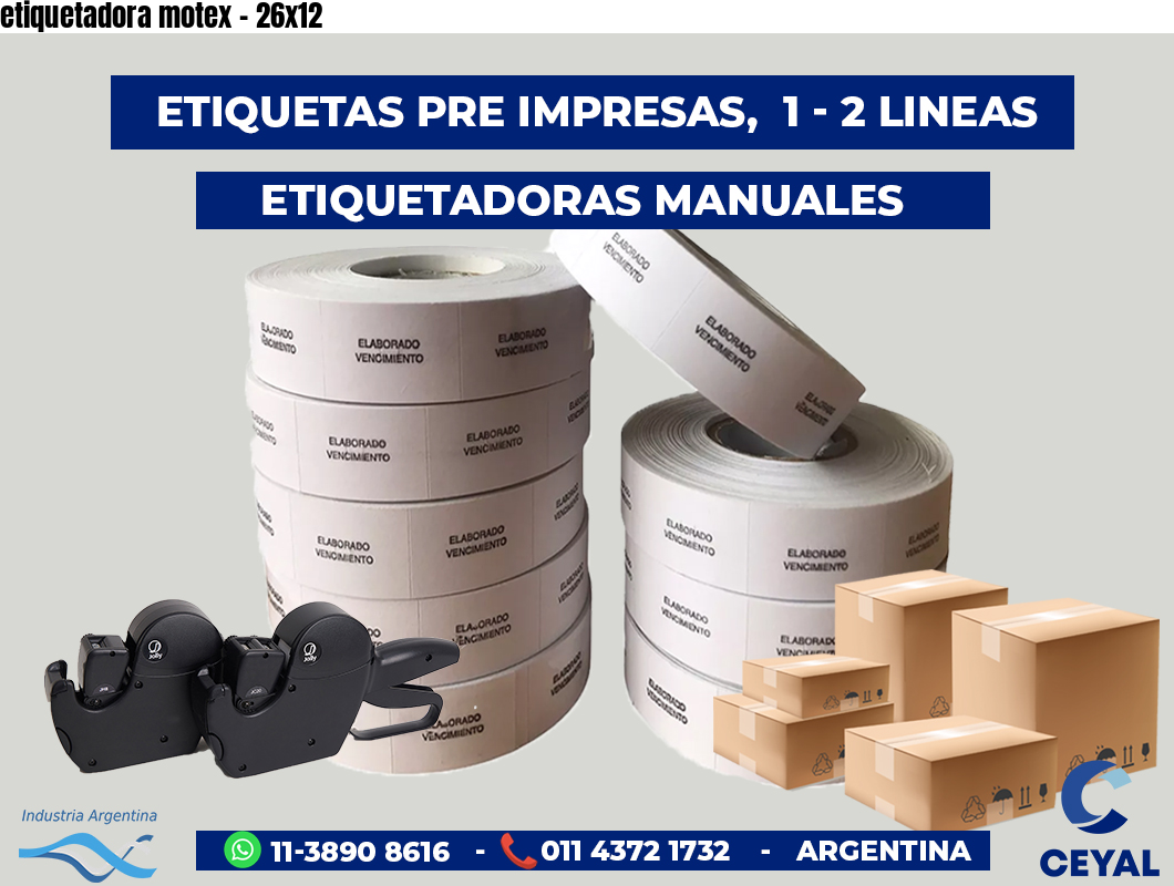 etiquetadora motex - 26x12