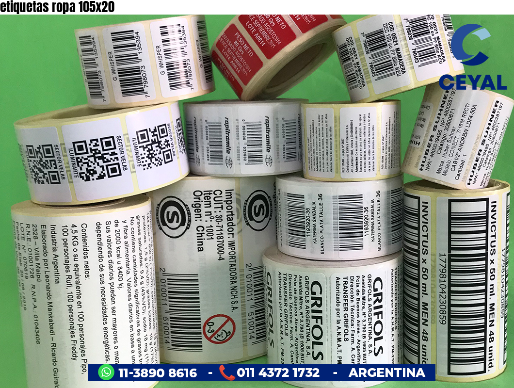 etiquetas ropa 105x20