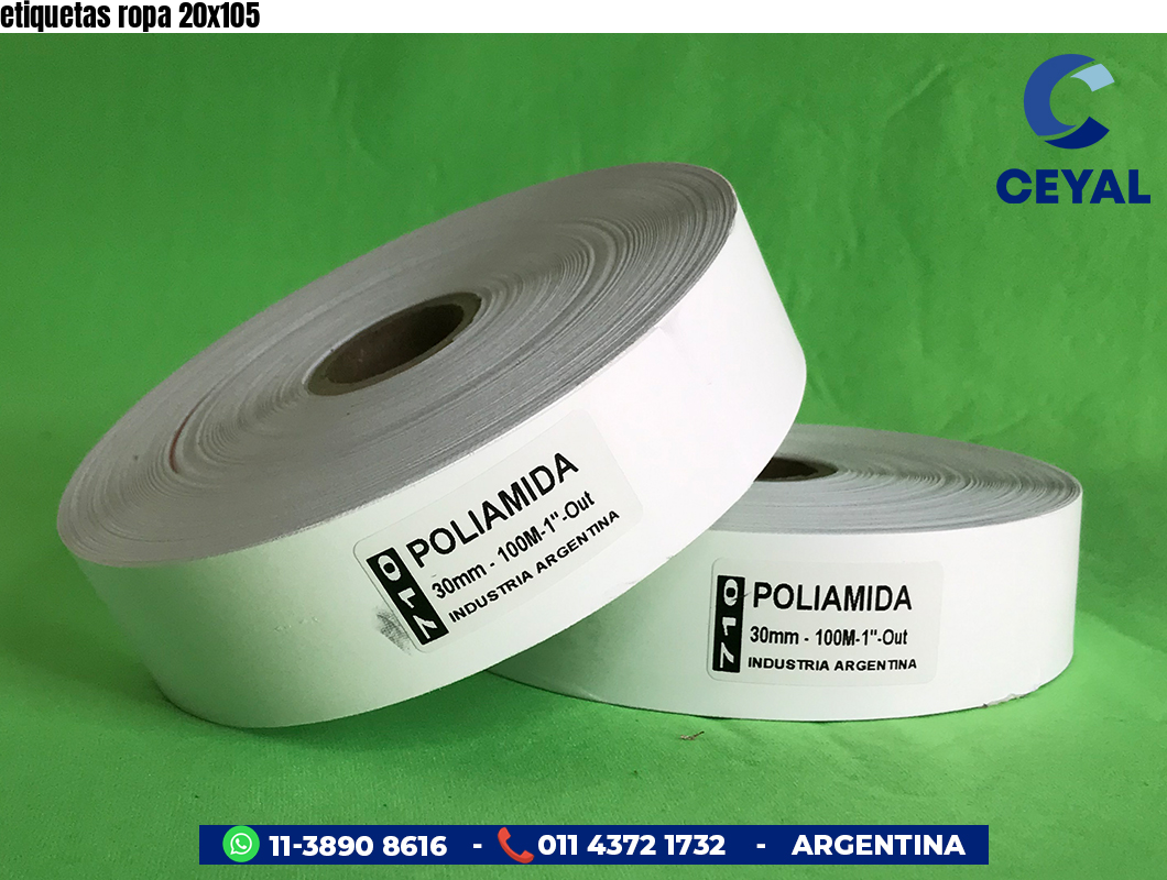 etiquetas ropa 20x105
