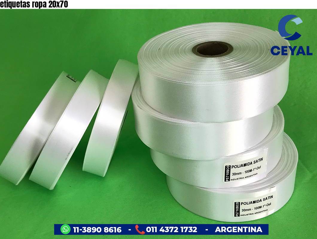 etiquetas ropa 20x70