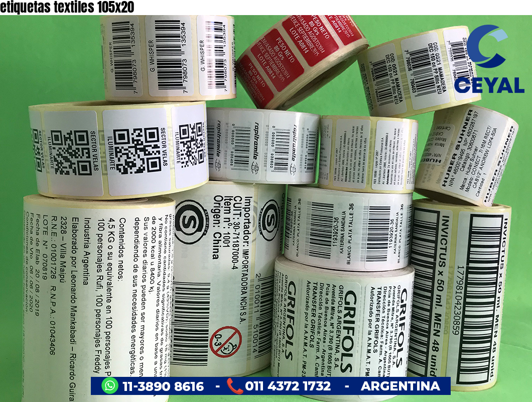 etiquetas textiles 105x20
