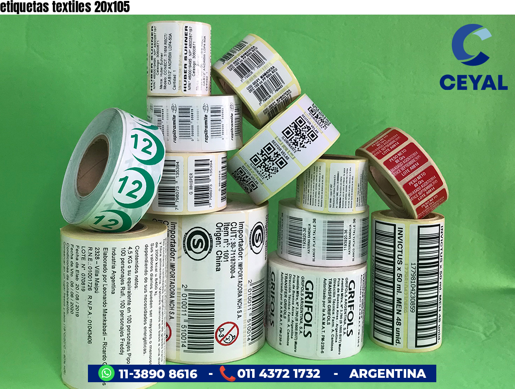 etiquetas textiles 20x105