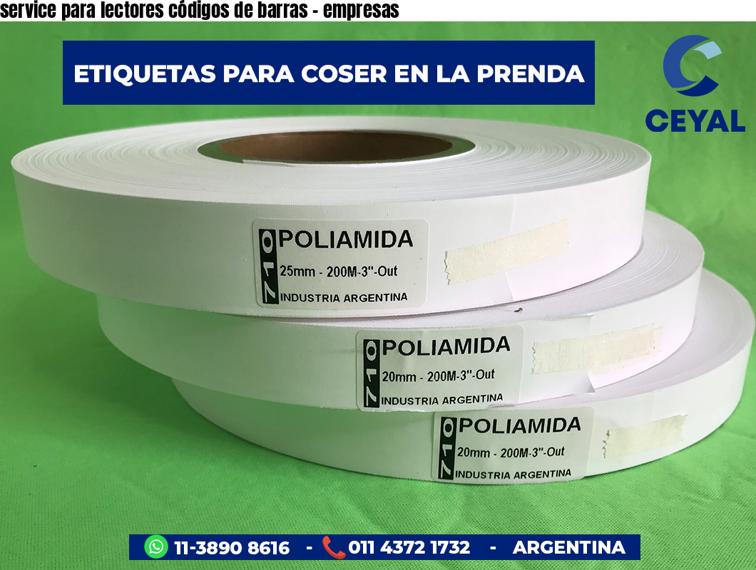 service para lectores códigos de barras - empresas