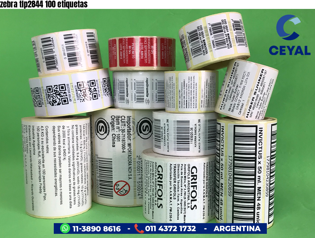 zebra tlp2844 100 etiquetas