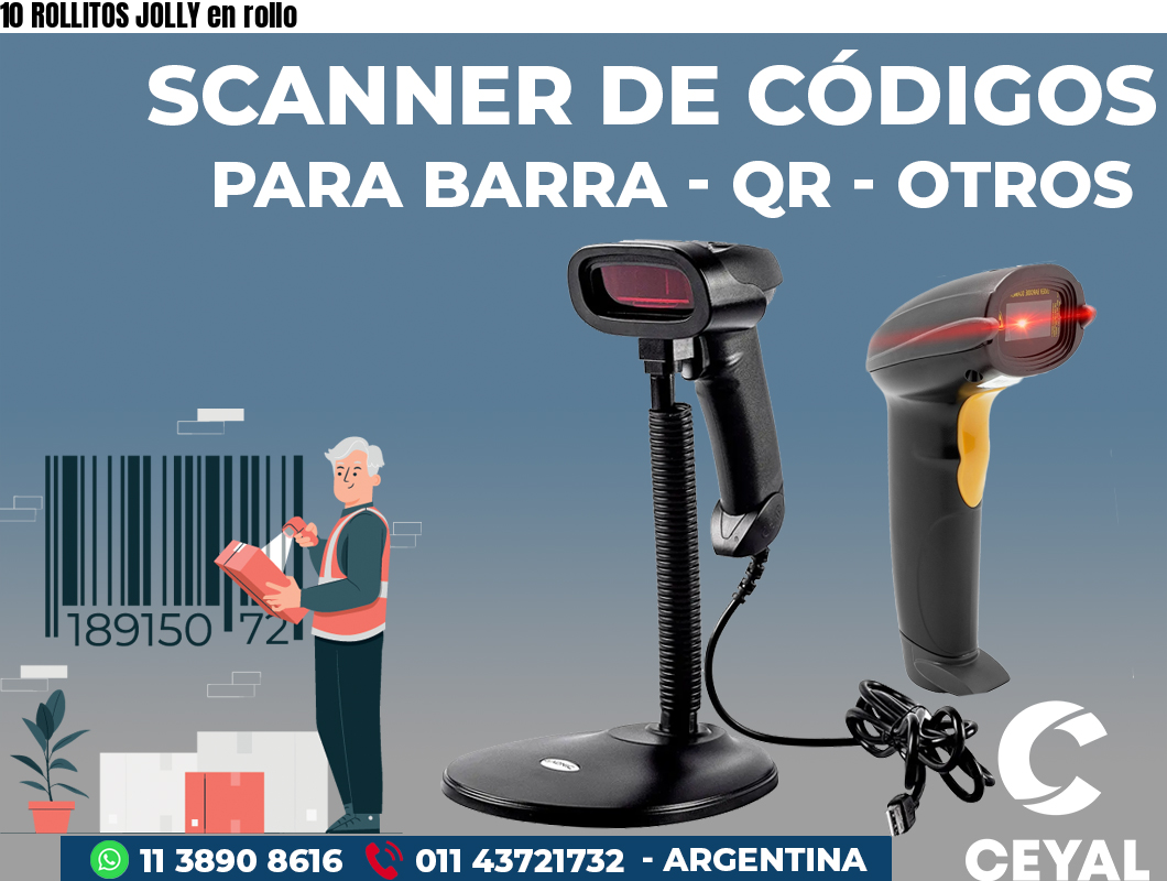 10 ROLLITOS JOLLY en rollo