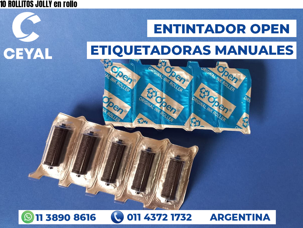 10 ROLLITOS JOLLY en rollo