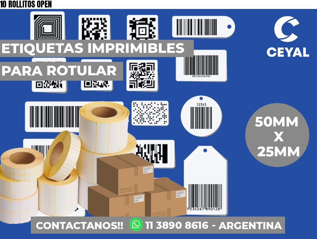 10 ROLLITOS OPEN