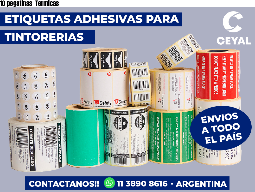 10 pegatinas Termicas