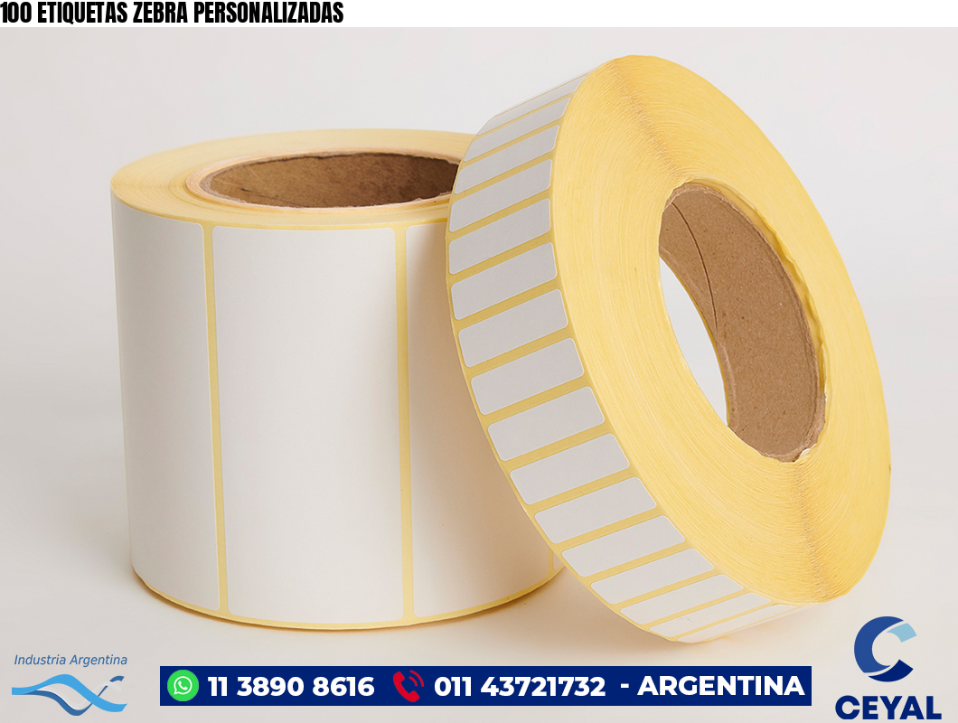 100 ETIQUETAS ZEBRA PERSONALIZADAS