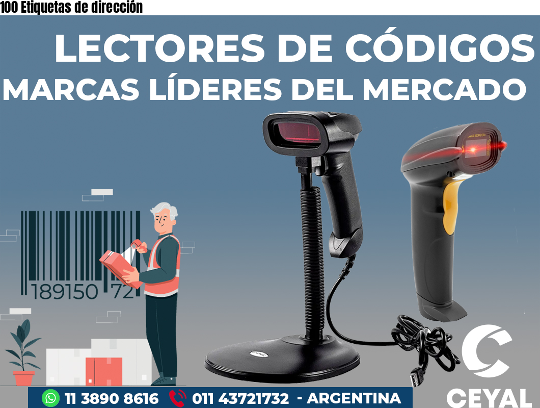 100 Etiquetas de dirección