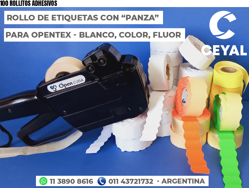100 ROLLITOS ADHESIVOS